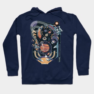 Pinball Space Machine by Tobe Fonseca Hoodie